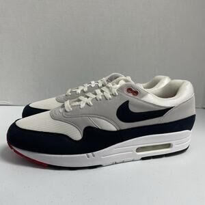 Nike Air Max 1 OG Anniversary Obsidian 908375-104 Size 13 White Blue Red Retro